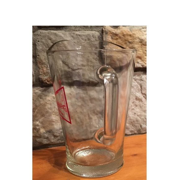 Vintage Large Budweiser Beer Pitcher Red Bow Tie King Of Beers Barware - Picture 3 of 7